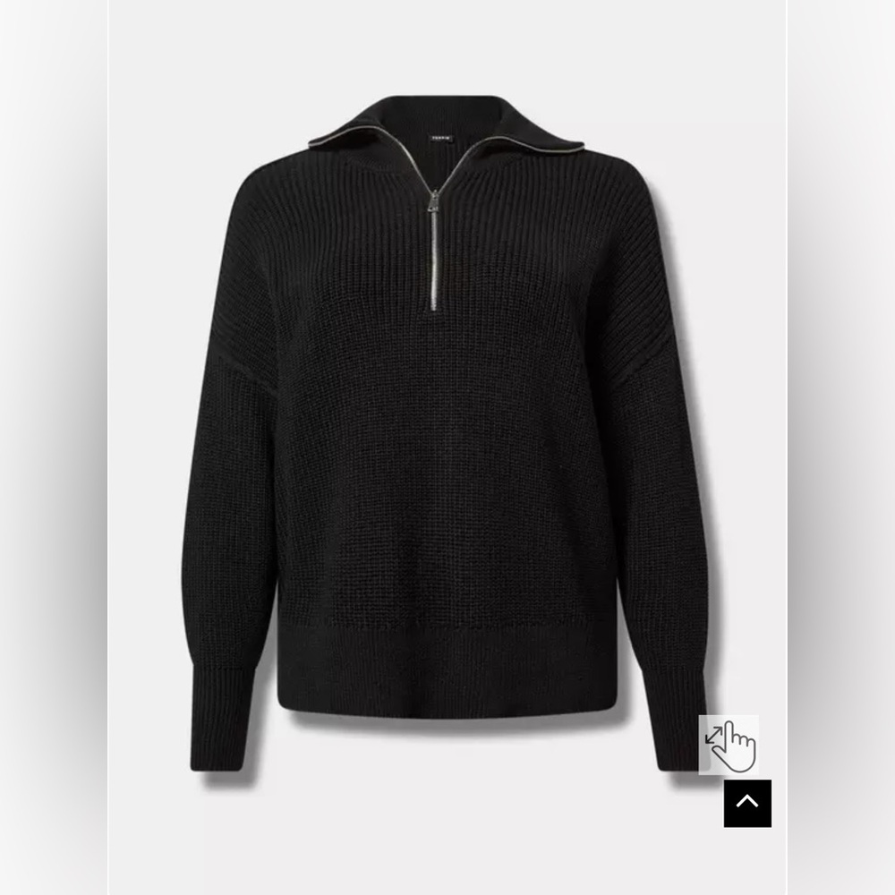 TORRID Quarter Zip Pullover Sweater - Picture 4 of 5